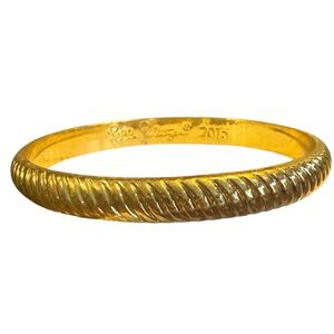 Lilly Pulitzer Gold-Tone Textured Rope Bangle Bracelet